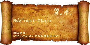 Ménesi Atala névjegykártya